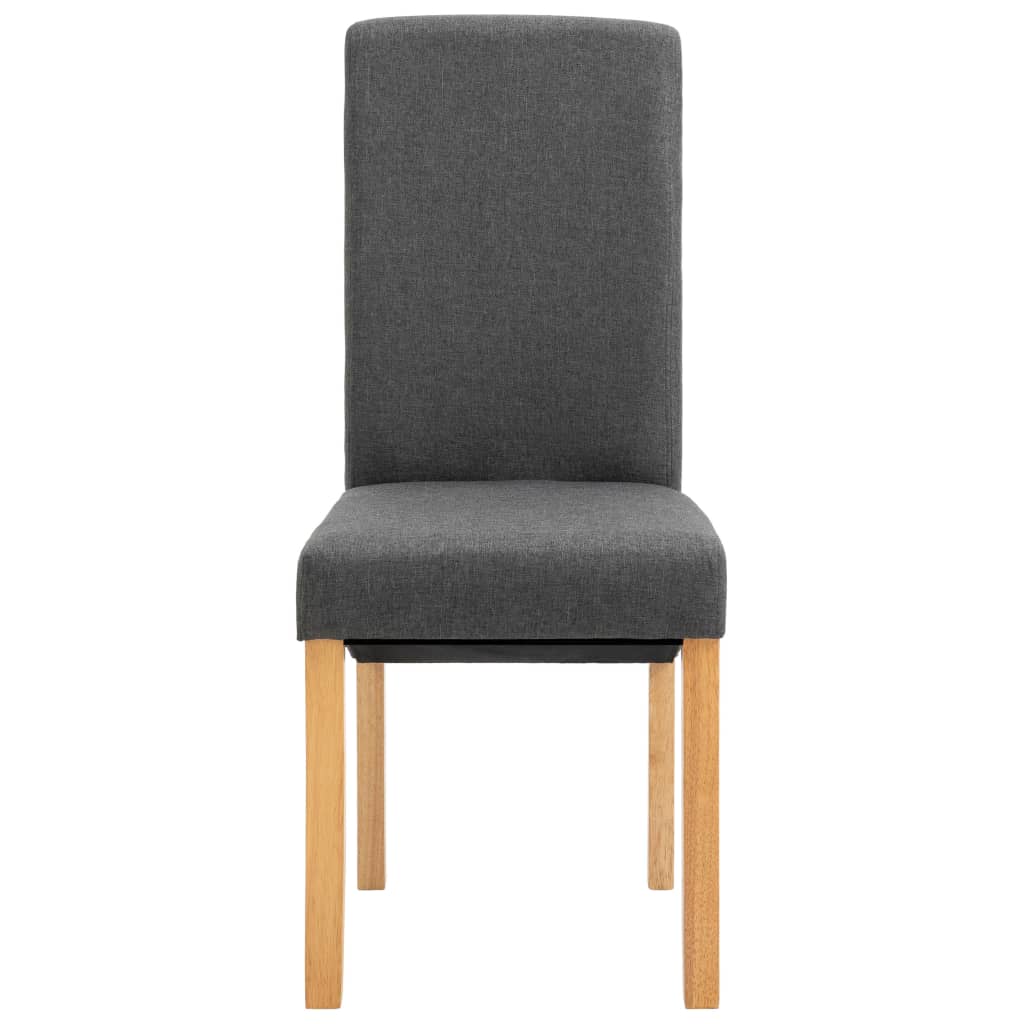 vidaXL Krzesła jadalniane, 6 szt., szare, tkanina