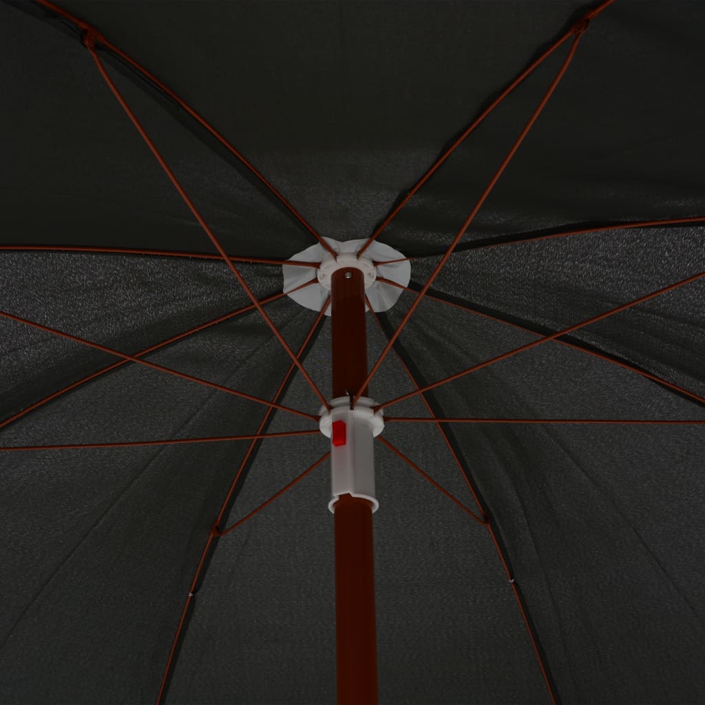 vidaXL Parasol na stalowym słupku, 240 cm, antracytowy