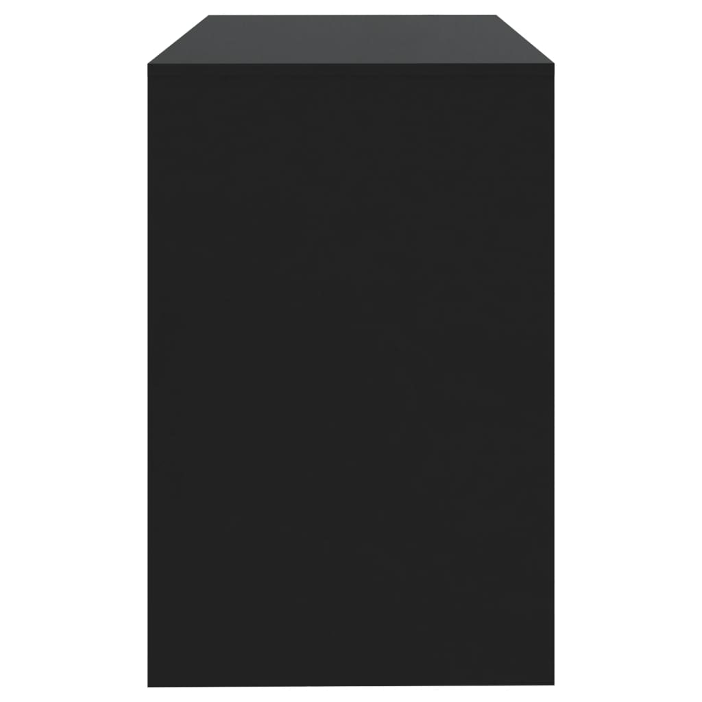 vidaXL Biurko, czarne, 101x50x76,5 cm, płyta wiórowa