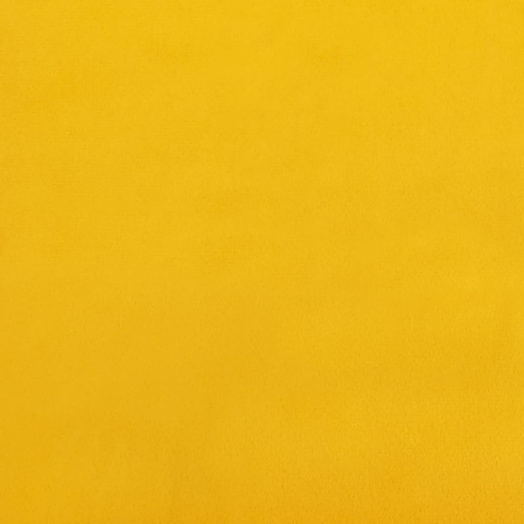 vidaXL Ławka, żółty, 100x35x41 cm, tapicerowana aksamitem