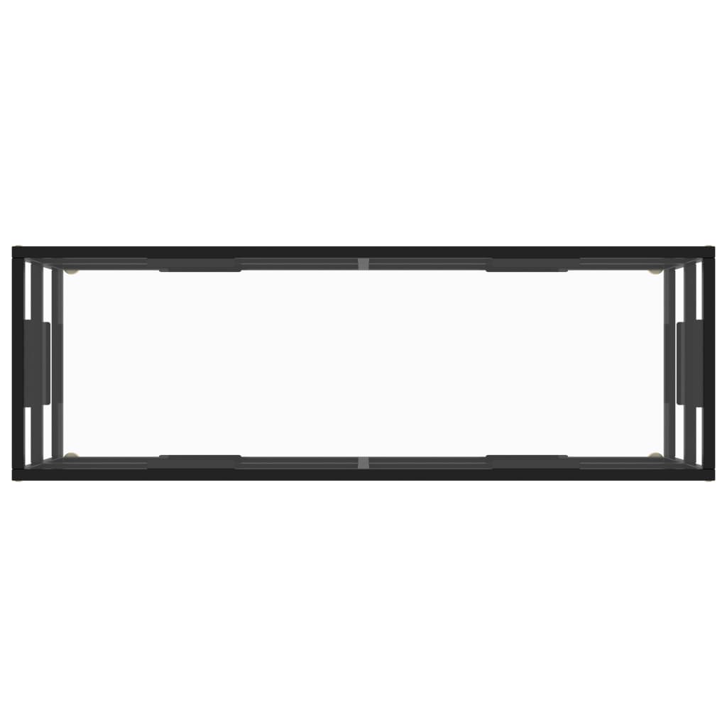 vidaXL Szafka pod telewizor, czarna z hartowanym szkłem, 120x40x40 cm
