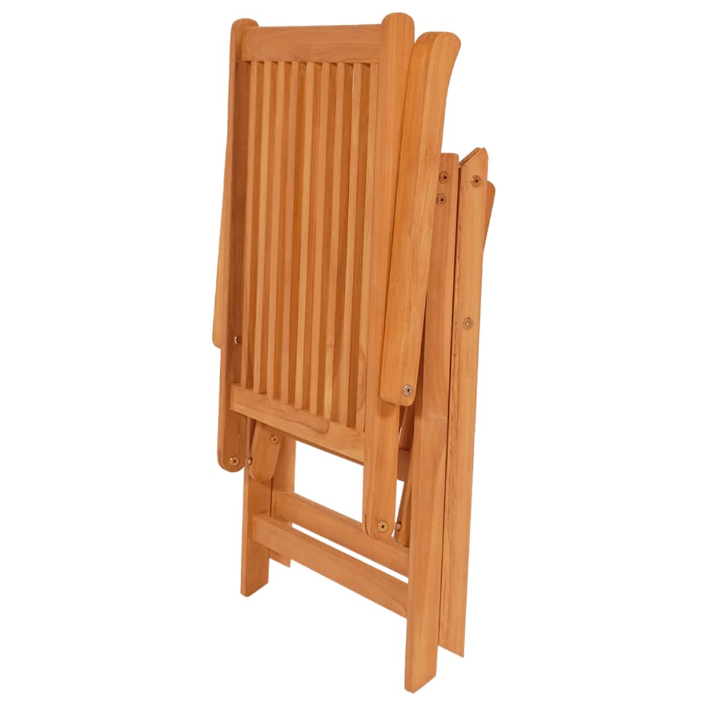 vidaXL Krzesła ogrodowe, 6 szt., z poduszkami w liście, drewno tekowe