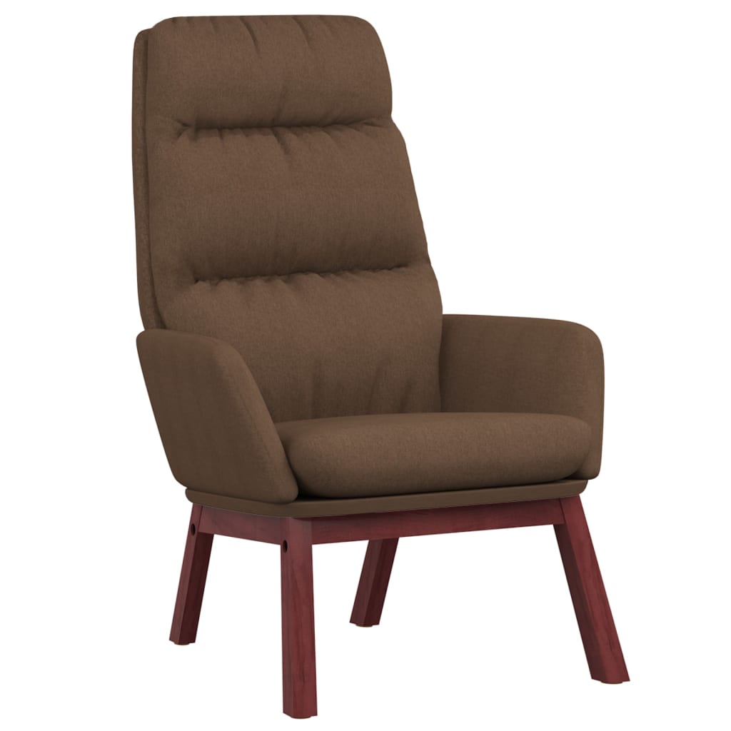 vidaXL Krzesło wypoczynkowe, brązowe, obite tkaniną