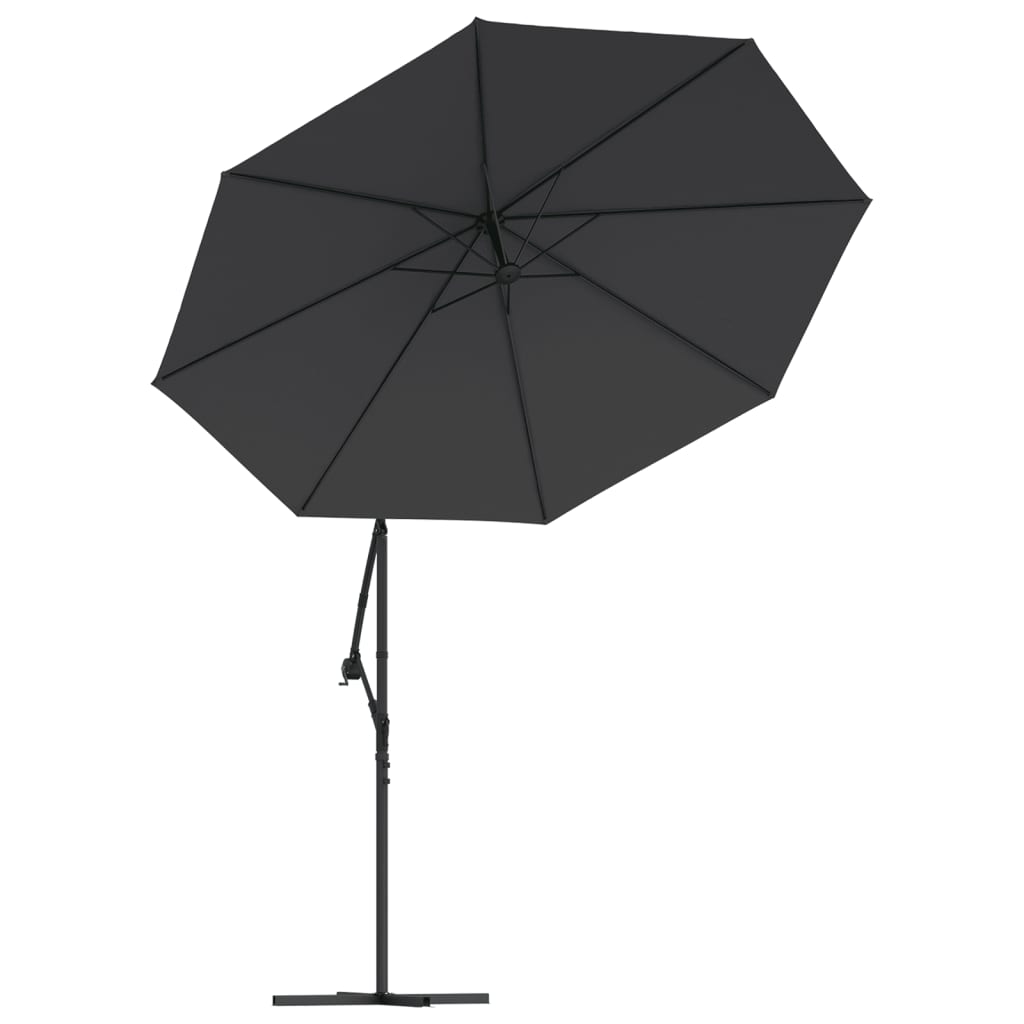 vidaXL Zamienne pokrycie parasola ogrodowego, czarne, 300 cm