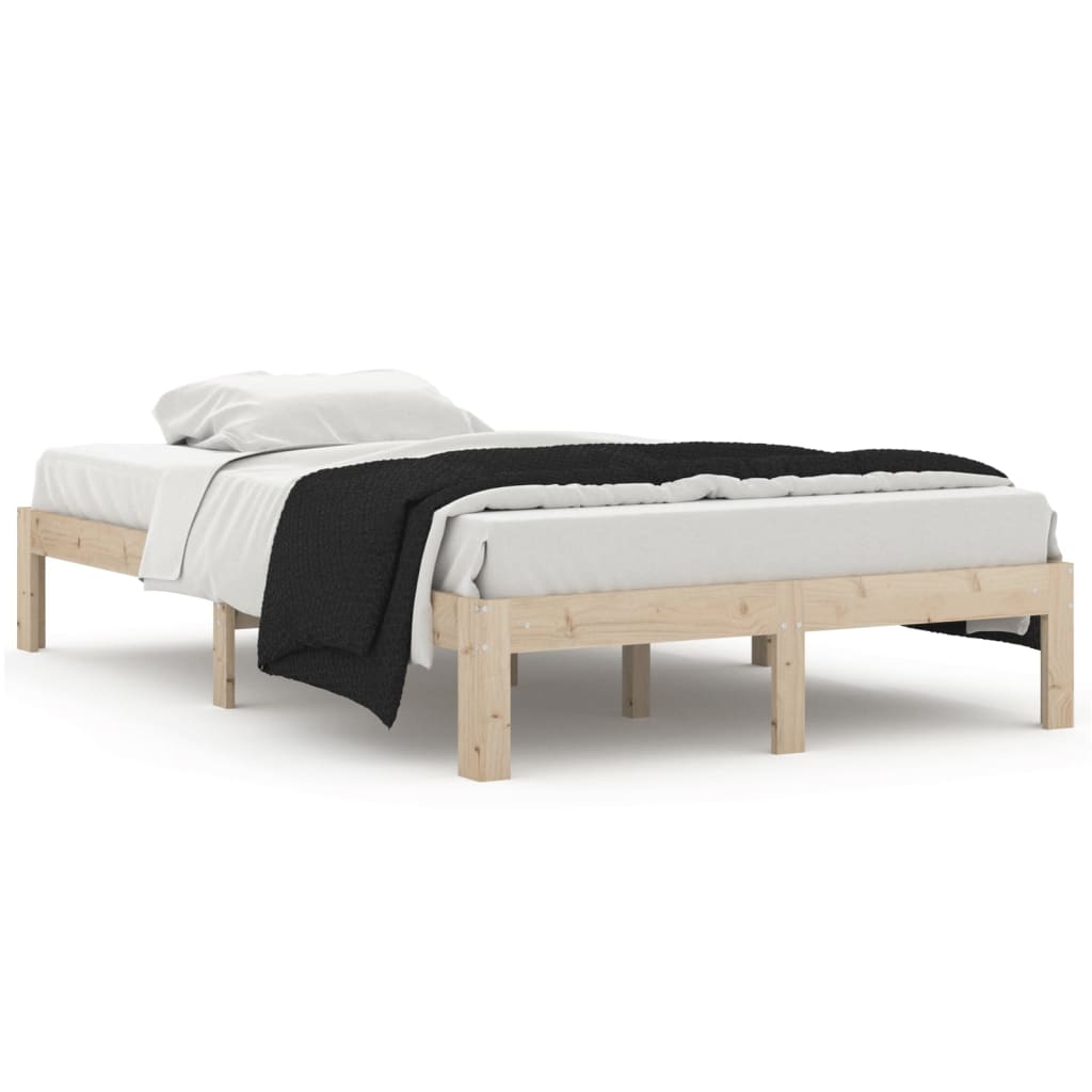 vidaXL Rama łóżka, lite drewno sosnowe, 120 x 200 cm