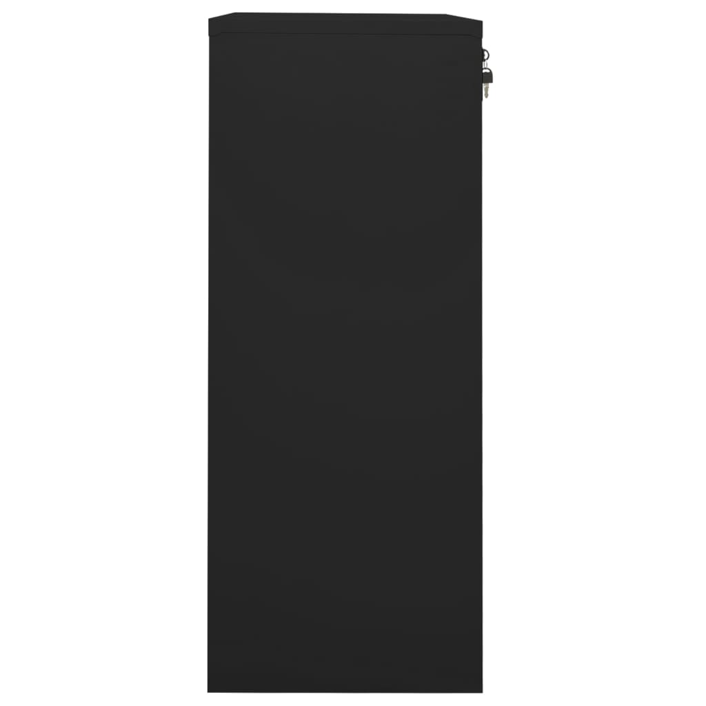 vidaXL Szafka biurowa, czarna, 90x40x102 cm, stalowa