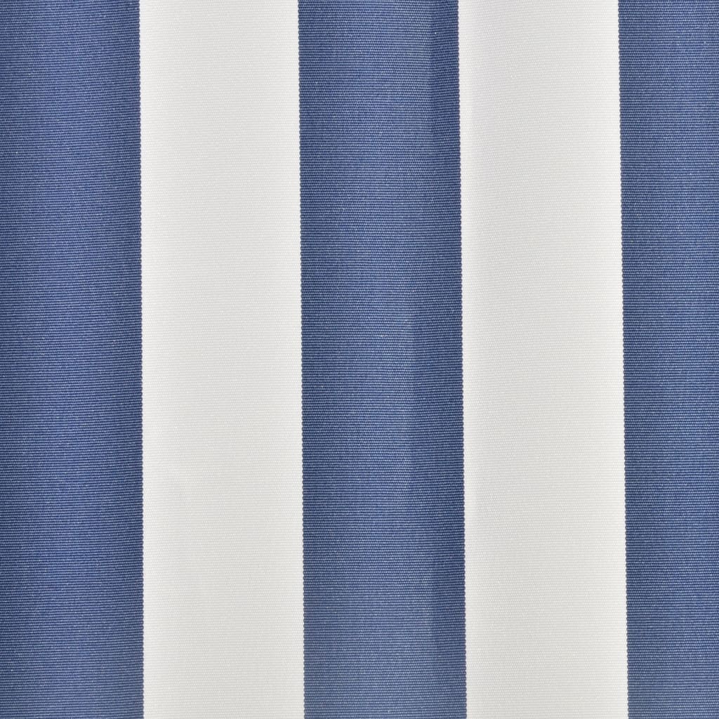 vidaXL Tkanina do markizy, niebiesko-biała, 6 x 3 m (bez ramy)