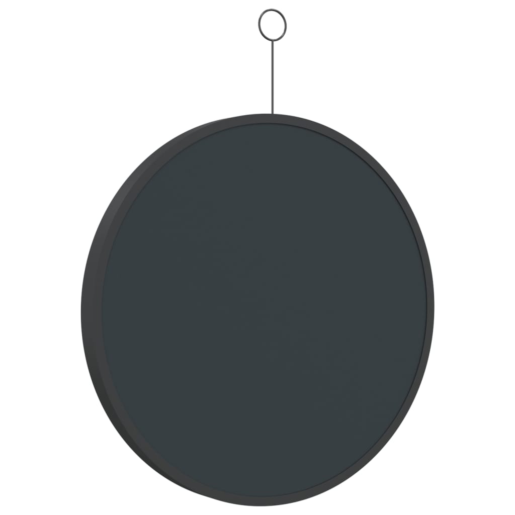 vidaXL Lustro ścienne z zawieszką, czarne, 40 cm