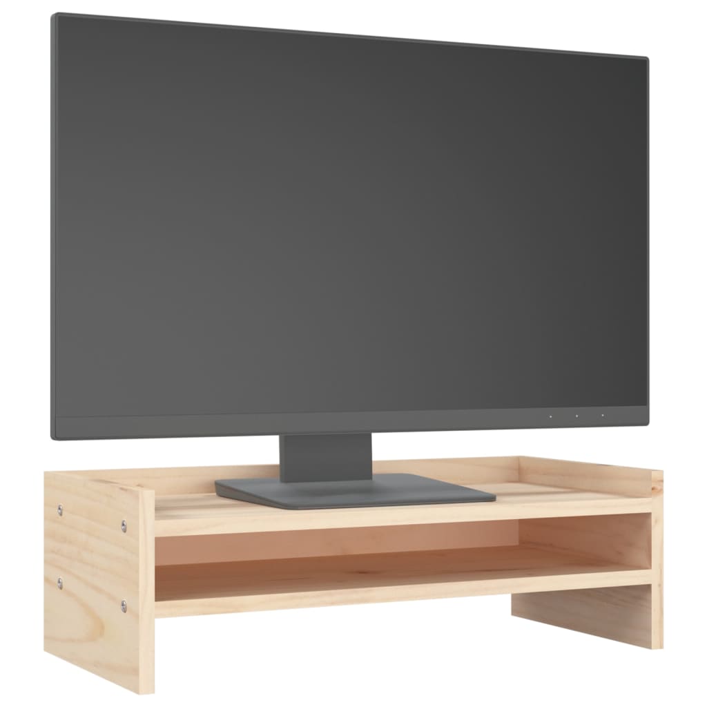 vidaXL Podstawka na monitor, 50x24x16 cm, lite drewno sosnowe