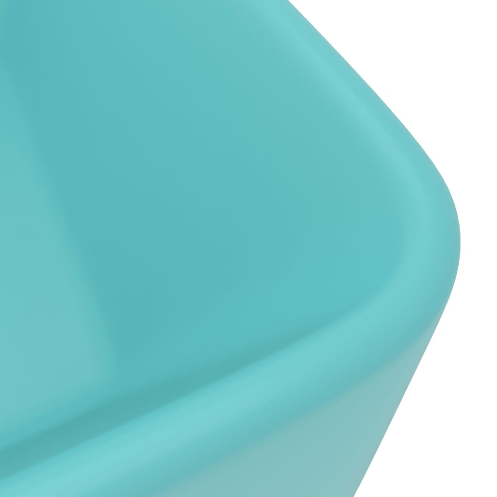vidaXL Luksusowa umywalka, jasnozielony matowy, 41x30x12 cm, ceramika