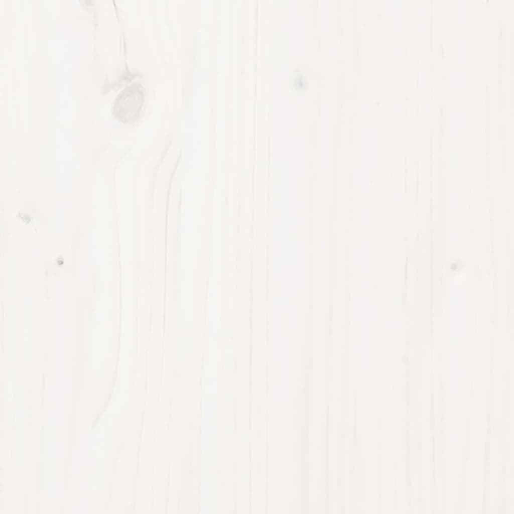 vidaXL Stolik kawowy, biały, 80x55x40,5 cm, lite drewno sosnowe