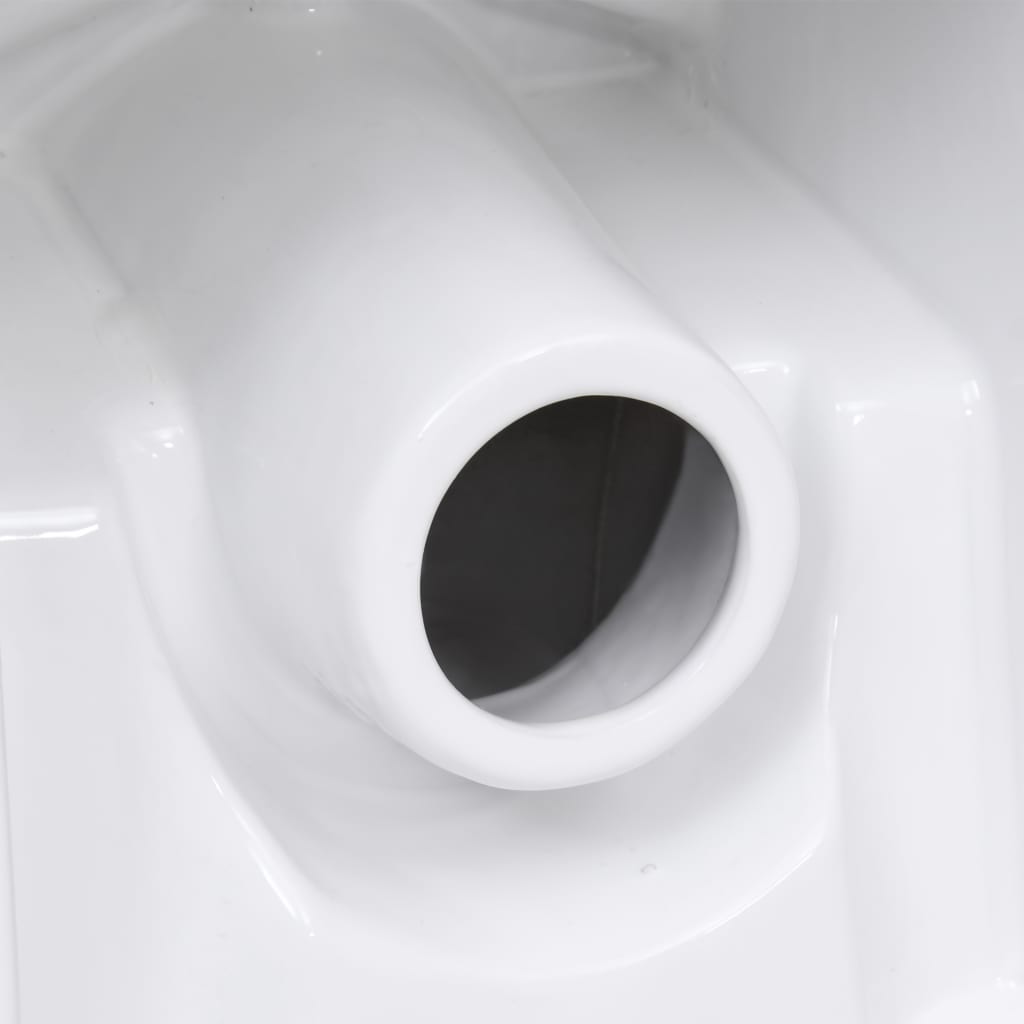vidaXL Toaleta ceramiczna, odpływ poziomy, biała