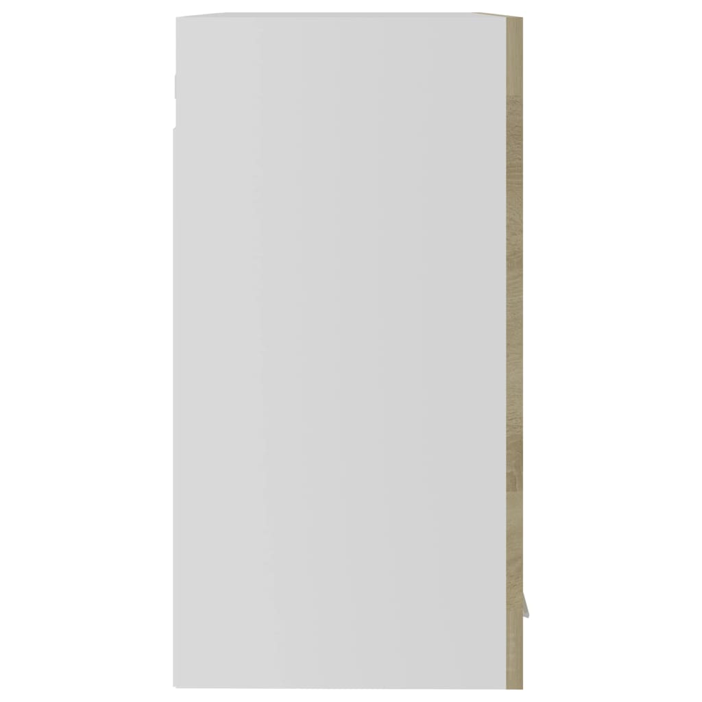 vidaXL Szafka wisząca z szybą, kolor dąb sonoma, 60x31x60 cm