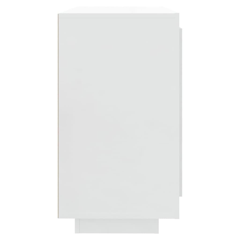 vidaXL Szafka biała z połyskiem, 80x40x75 cm, materiał drewnopochodny