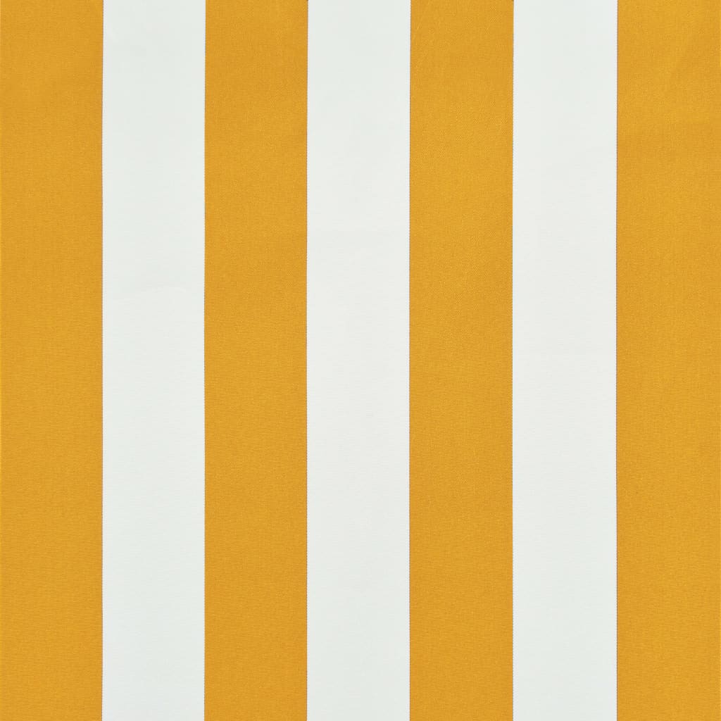 vidaXL Markiza zwijana, 150 x 150 cm, żółto-biała