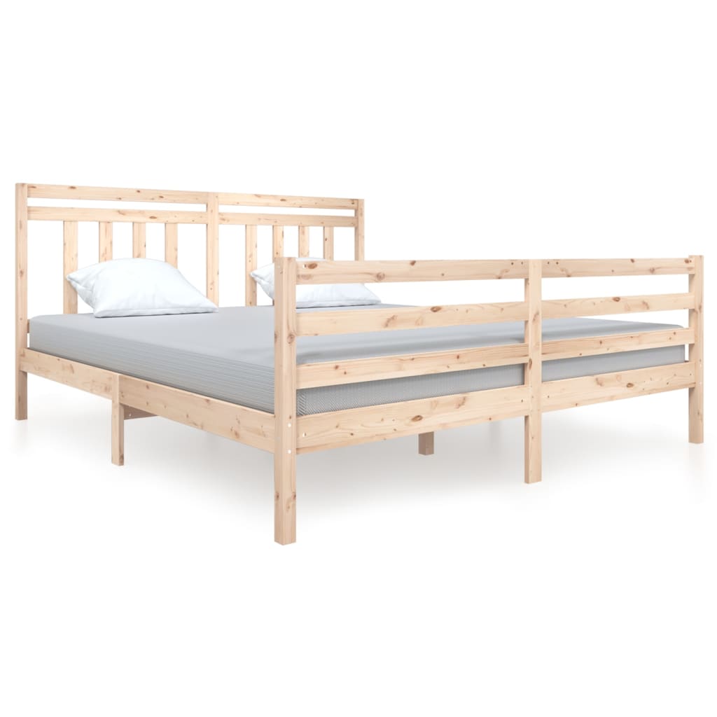 vidaXL Rama łóżka, 180x200 cm, lite drewno