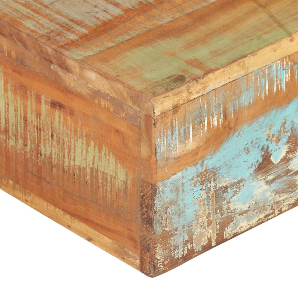 vidaXL Stolik kawowy, 80x80x28 cm, lite drewno odzyskane
