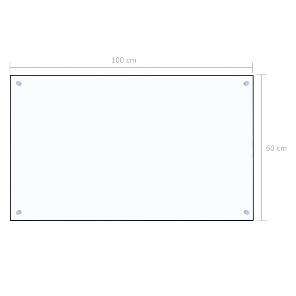 vidaXL Panel ochronny do kuchni, przezroczysty, 100x60 cm, szkło