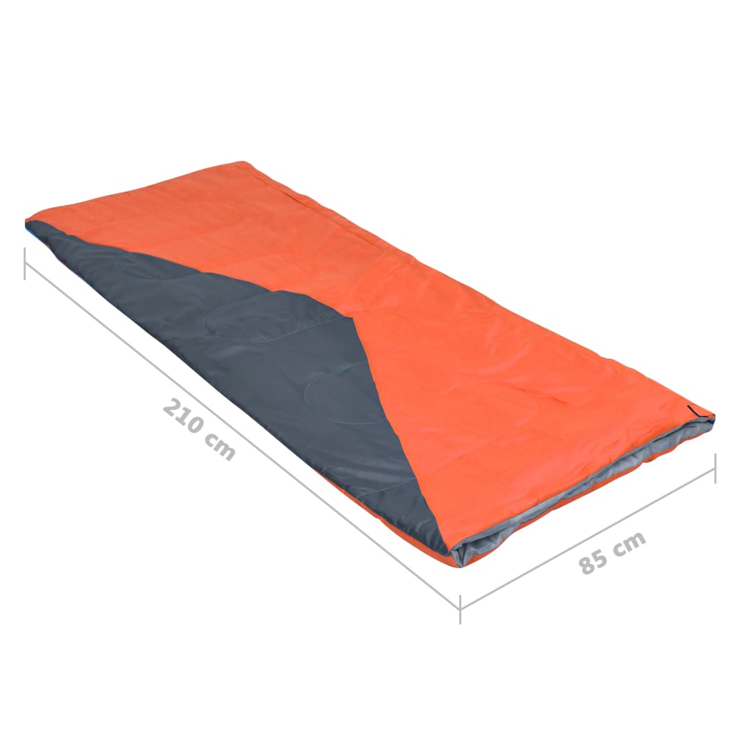 vidaXL Lekki śpiwór prostokątny, pomarańczowy, 1100 g, 10°C