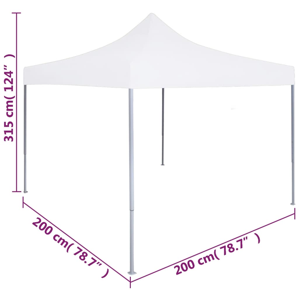 vidaXL Profesjonalny, składany namiot imprezowy, 2x2 m, stal, biały