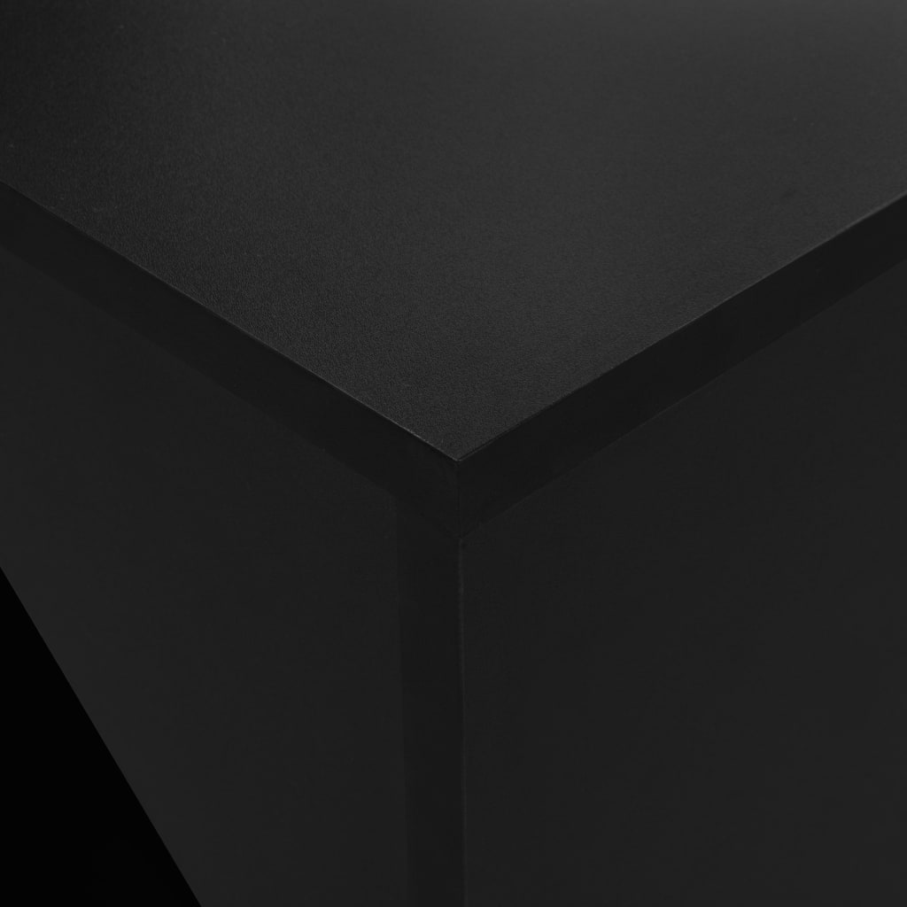 vidaXL Stolik barowy z szafką, czarny, 115 x 59 x 200 cm
