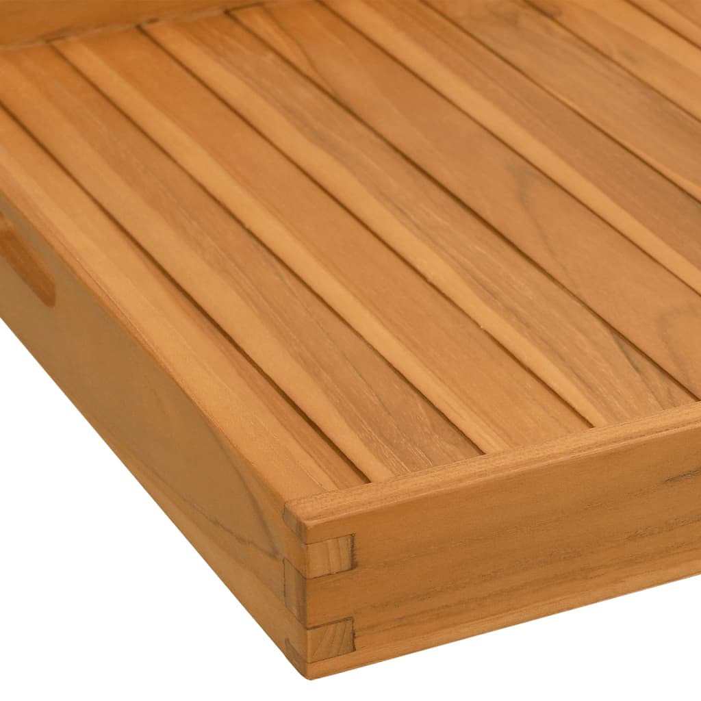 vidaXL Taca, 60x60 cm, lite drewno tekowe