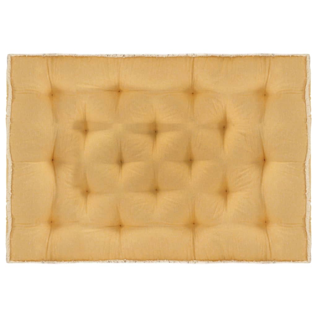 vidaXL Poduszka na sofę z palet, żółta, 120x80x10 cm