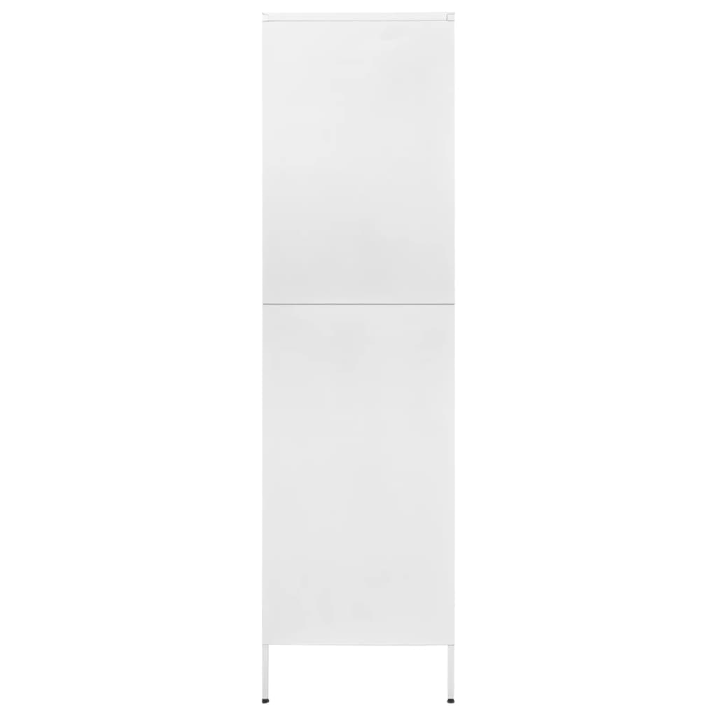 vidaXL Szafa, biała, 90x50x180 cm, stalowa