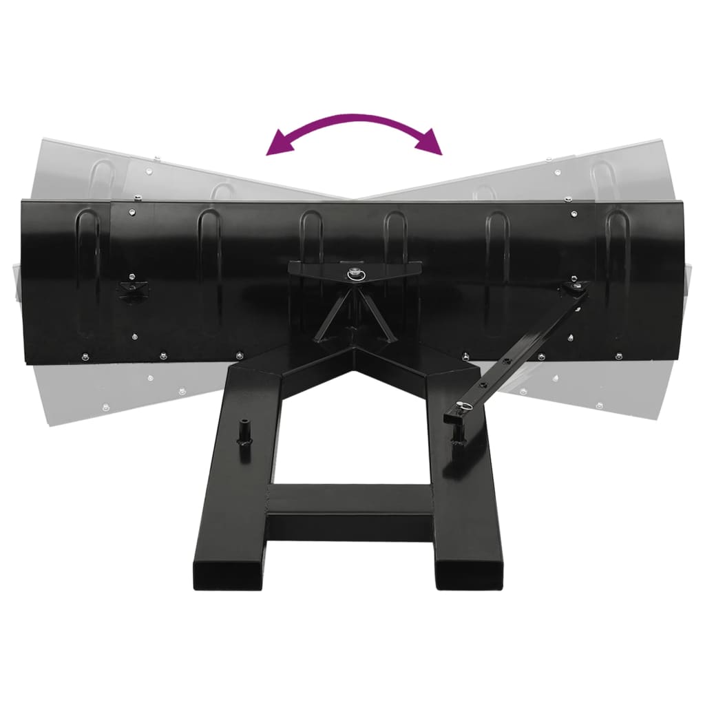 vidaXL Pług śnieżny do wózka widłowego, 150x38 cm, czarny