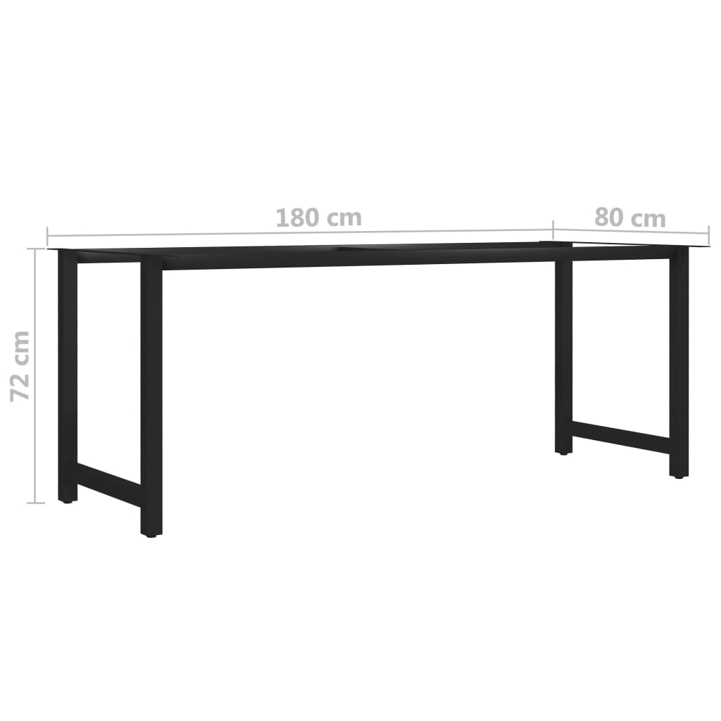 vidaXL Nogi do stołu w kształcie H, 180 x 80 x 72 cm
