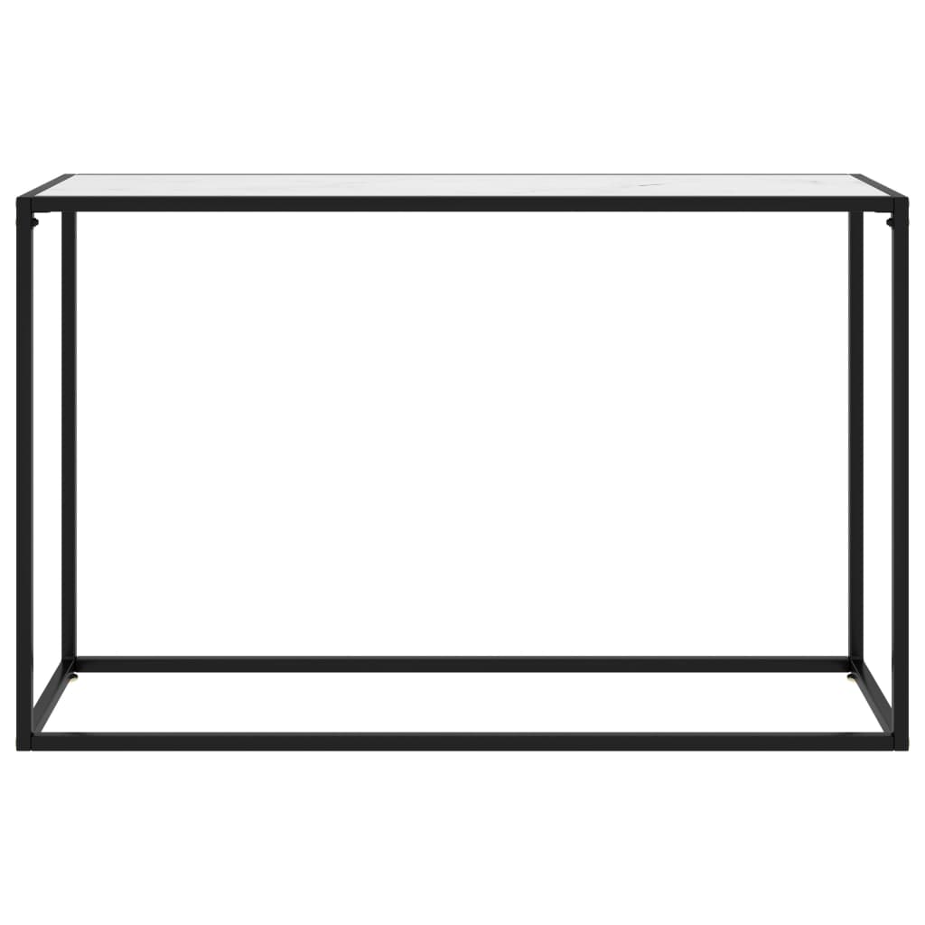 vidaXL Stolik konsolowy, biały, 120x35x75 cm, szkło hartowane