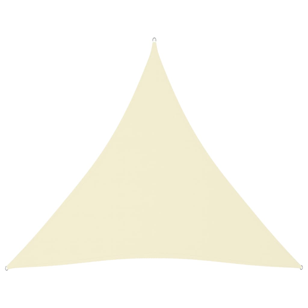 vidaXL Żagiel ogrodowy, tkanina Oxford, trójkątny, 4x4x4 m, kremowy