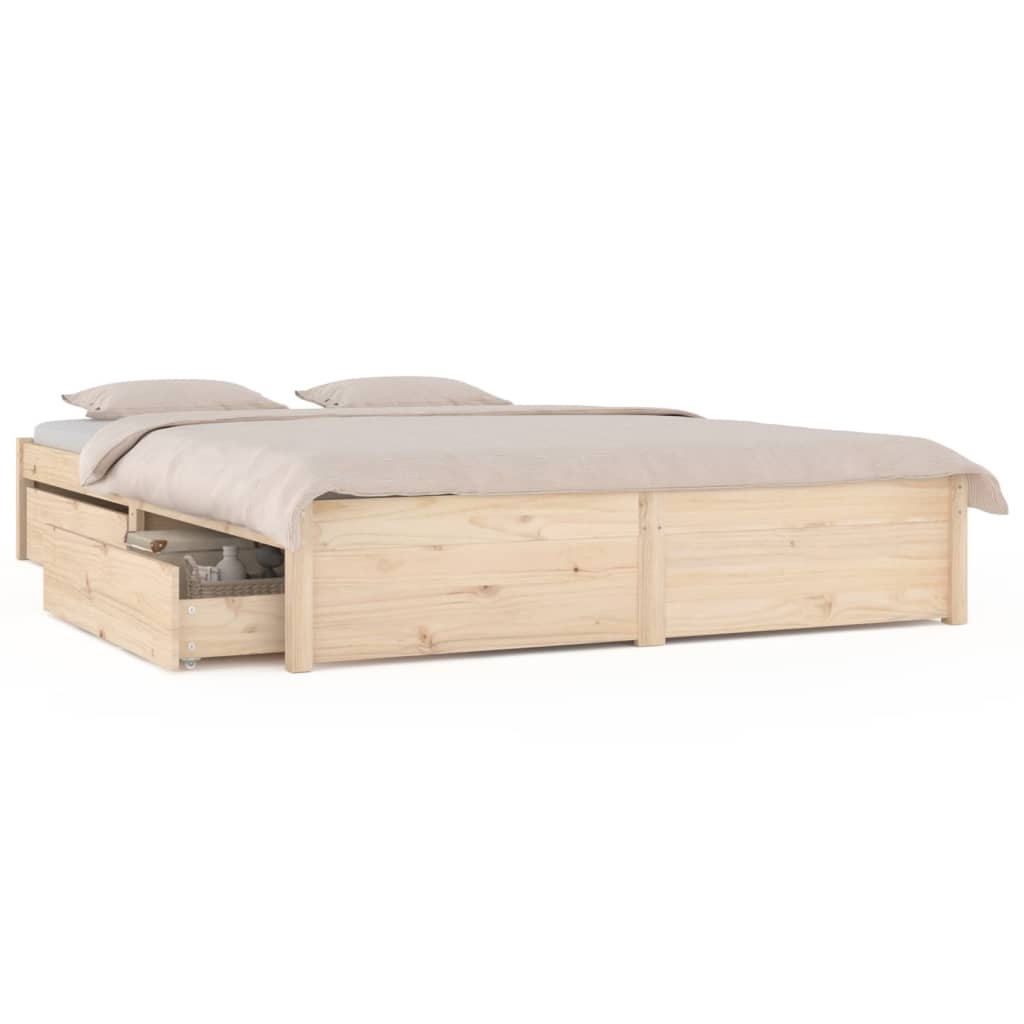 vidaXL Rama łóżka z szufladami, 150x200 cm