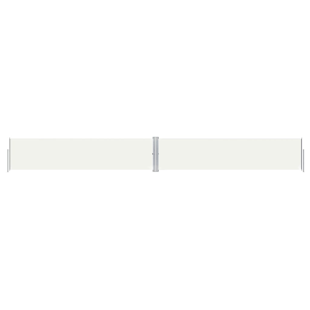 vidaXL Zwijana markiza boczna, kremowa, 117x1000 cm