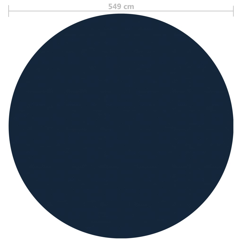 vidaXL Pływająca folia solarna z PE na basen, 549 cm, czarno-niebieska