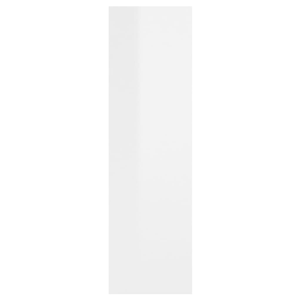 vidaXL Półka ścienna, biała, wysoki połysk, 75x16x55 cm