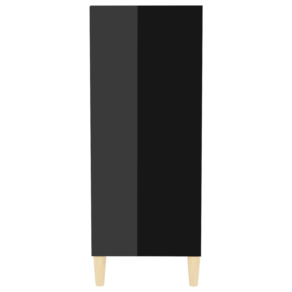 vidaXL Szafka na wysoki połysk, czarna, 57x35x90 cm, płyta wiórowa