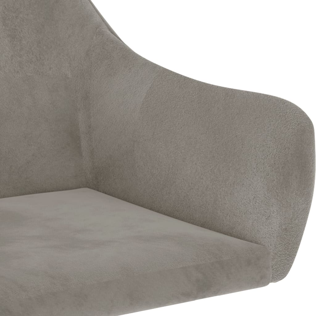vidaXL Fotel bujany, jasnoszary, tapicerowany aksamitem