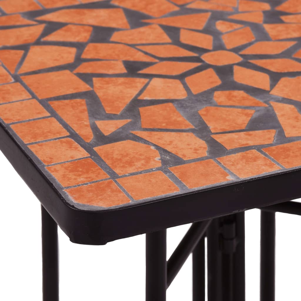 vidaXL Mozaikowy stolik boczny, terakota, ceramiczny