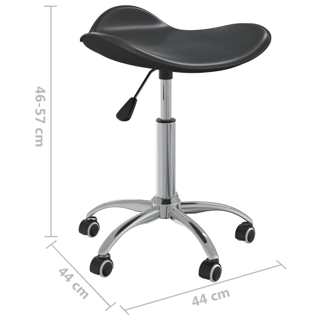 vidaXL Obrotowe krzesła stołowe, 6 szt., czarne, obite sztuczną skórą