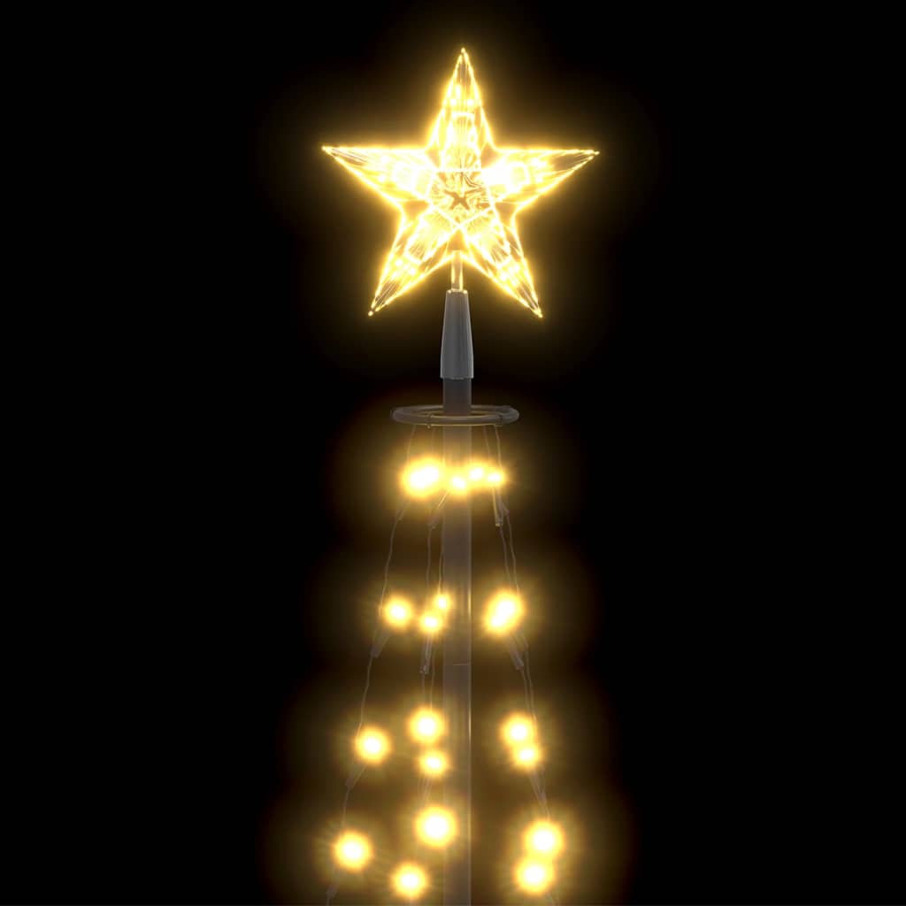 vidaXL Ozdoba świąteczna w kształcie choinki, biała 84 LED, 50x150 cm