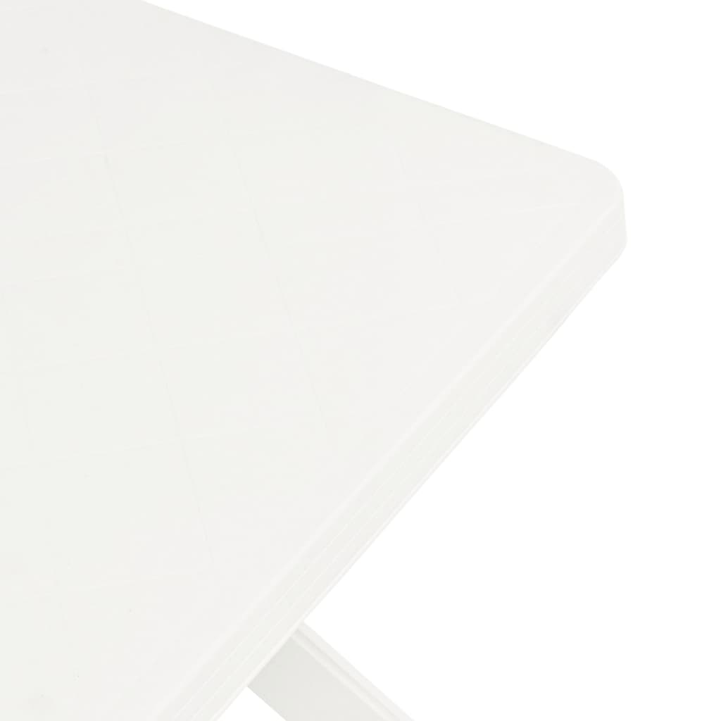 vidaXL Stolik bistro, biały, 70x70x72 cm, plastikowy