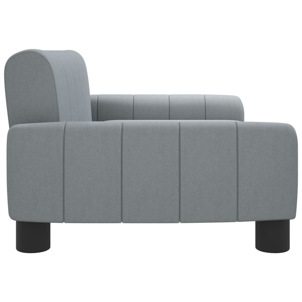 vidaXL Sofa dla dzieci, jasnoszara, 70x45x30 cm, obita tkaniną