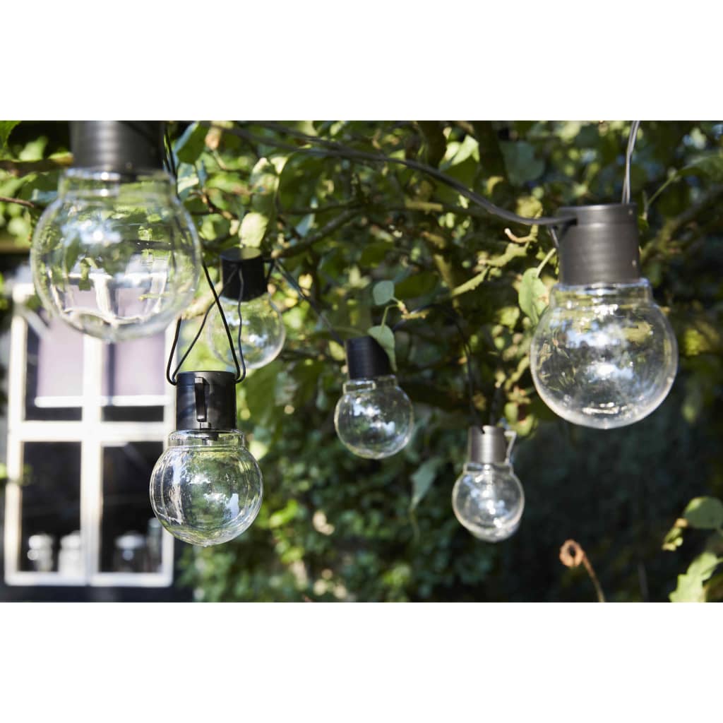 Luxform Lampki solarne Menorca, 10 żarówek LED, przezroczyste