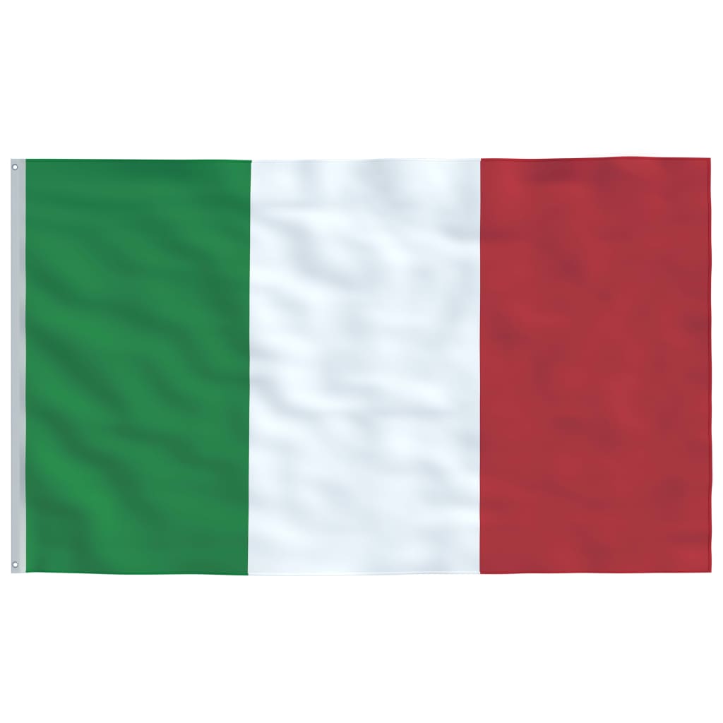 vidaXL Flaga Włoch z masztem, 6,23 m, aluminium