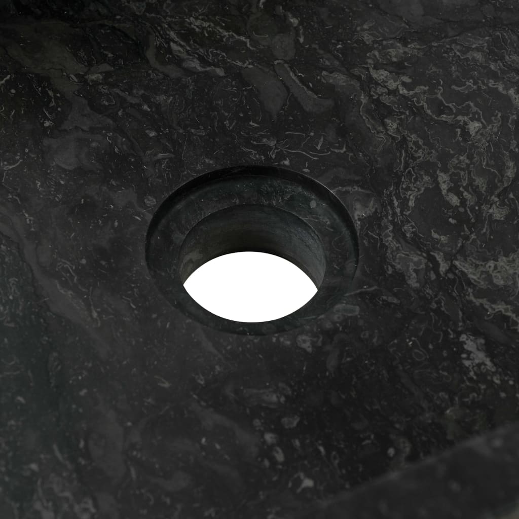 vidaXL Umywalka, 45 x 30 x 12 cm, marmurowa, czarna