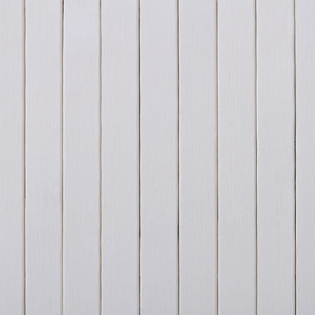 vidaXL Parawan bambusowy, biały, 250 x 165 cm