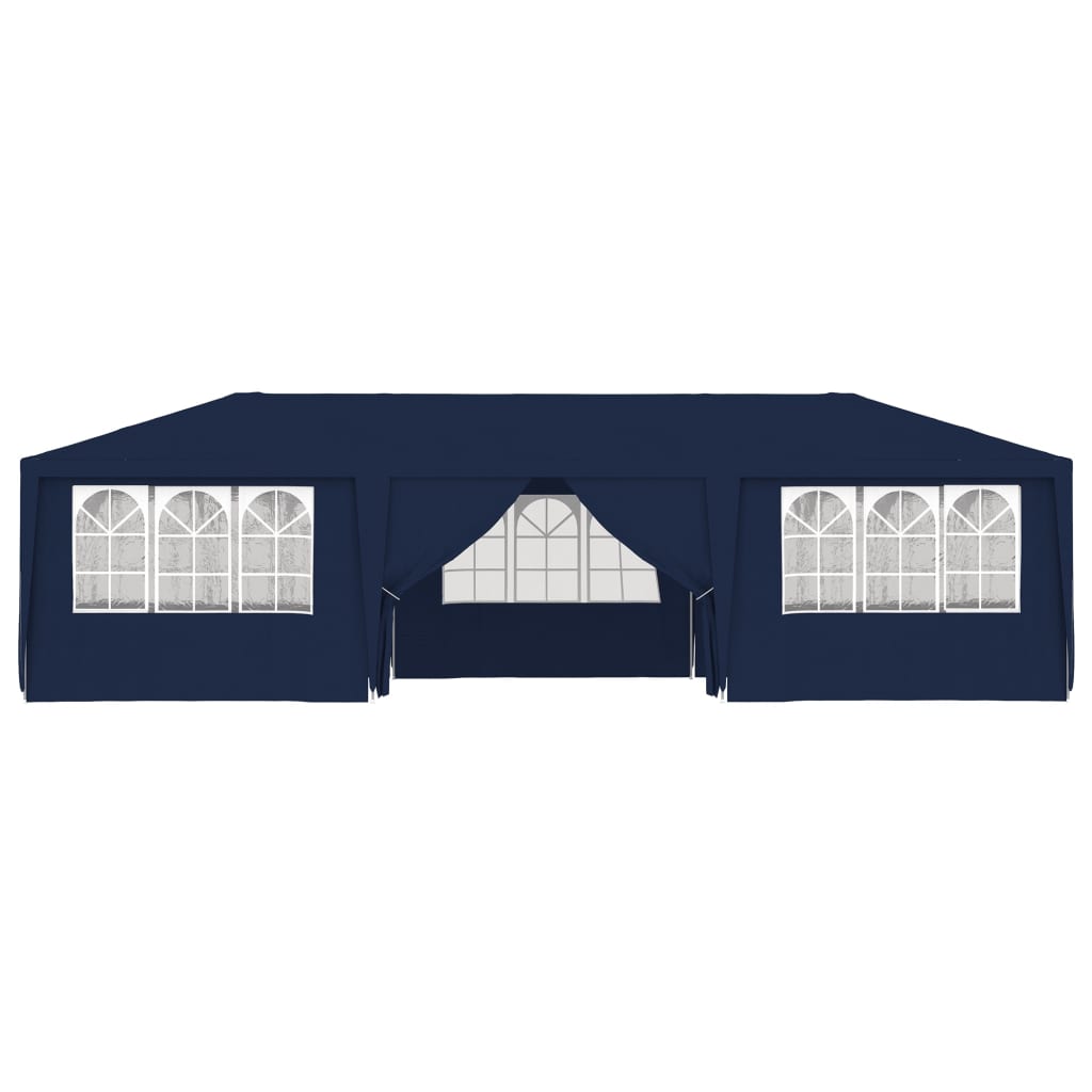 vidaXL Namiot imprezowy ze ściankami, 4x9 m, niebieski, 90 g/m²
