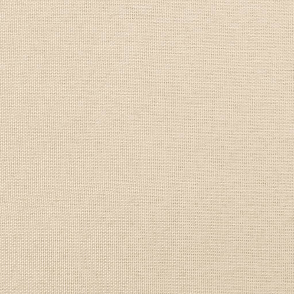 vidaXL Łóżko kontynentalne, kremowe, tapicerowane tkaniną, 80x200 cm