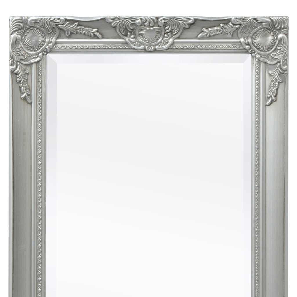 vidaXL Lustro ścienne w stylu barokowym, 100x50 cm, srebrne